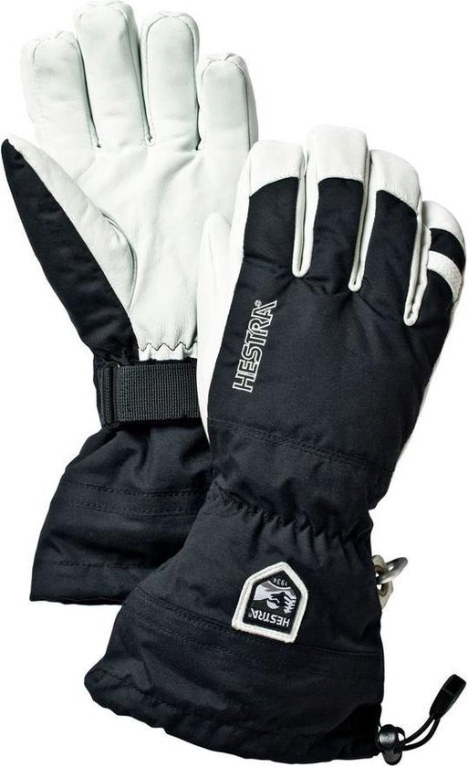 Hestra Army Leather Heli Ski - 5 finger Black-8 - 100 black - Wintersport - Wintersportkleding - Handschoenen