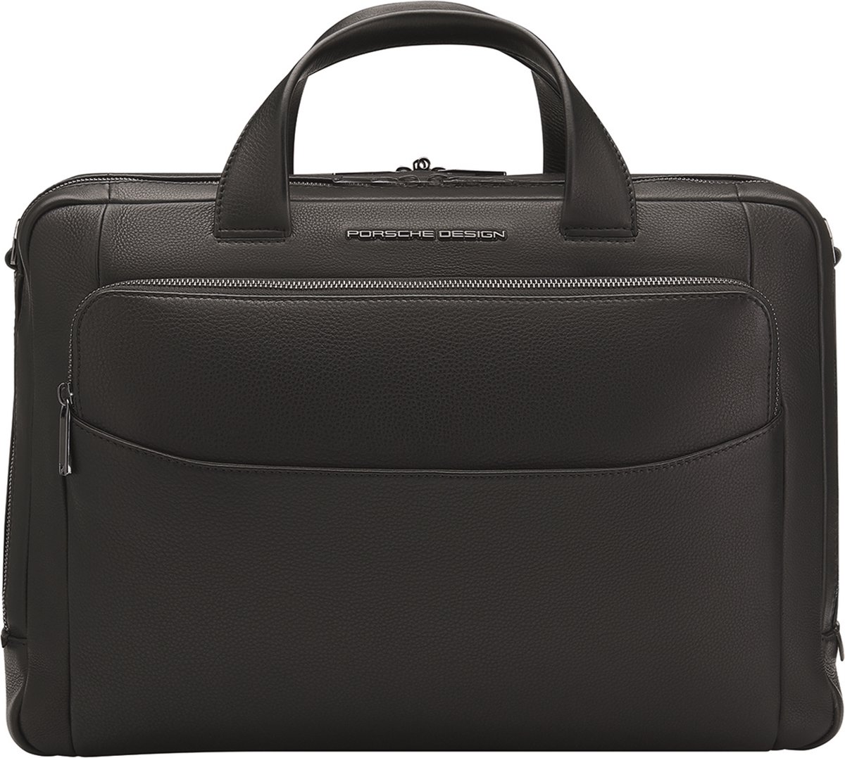 Porsche Design Mannen Laptoptas / Werktas / Aktetas - Roadster Leather - Zwart - 17 inch