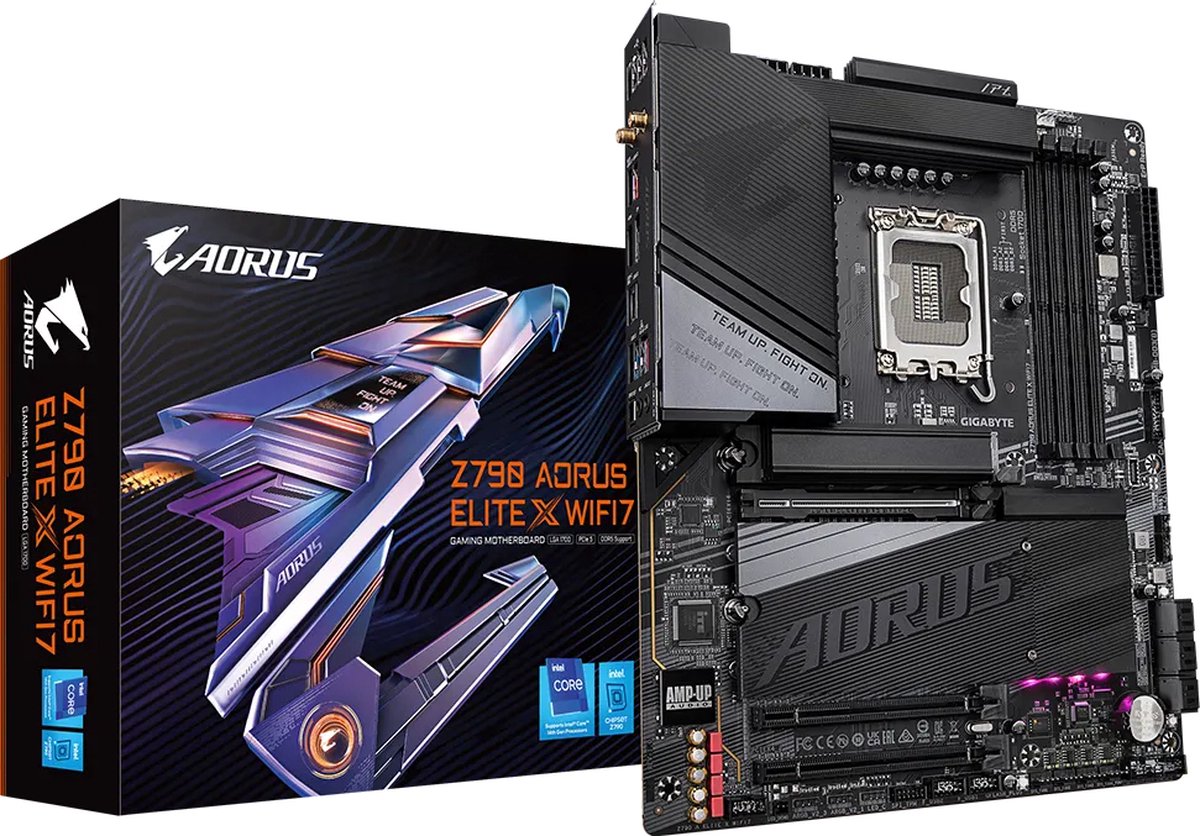 Gigabyte Z790 AORUS ELITE X WIFI7, Intel, LGA 1700, Intel® Celeron®, Intel® Core™ i3, Intel® Core™ i5, Intel® Core™ i7, Intel® Core™ i9,..., LGA 1700, DDR5-SDRAM, 192 GB