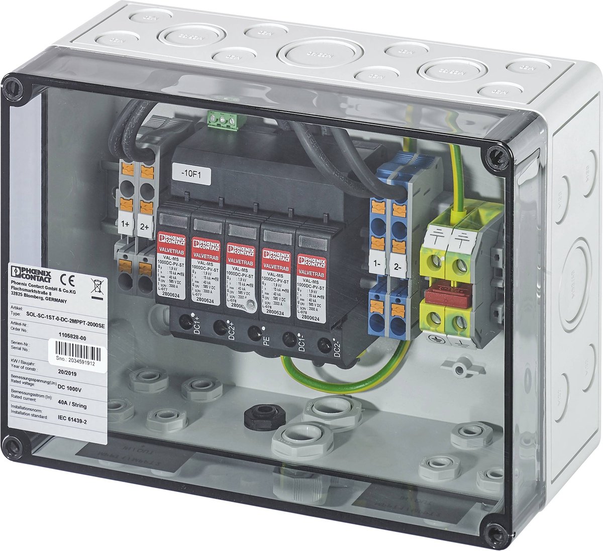 Phoenix Contact 1105828 SOL-SC-1ST-0-DC-2MPPT-2000SE Generator aansluitdoos
