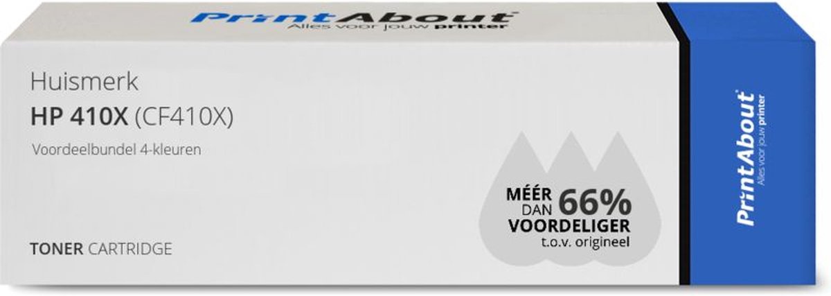 PrintAbout - Alternatief voor de HP CF410X (nr 410X) / 4 Kleuren