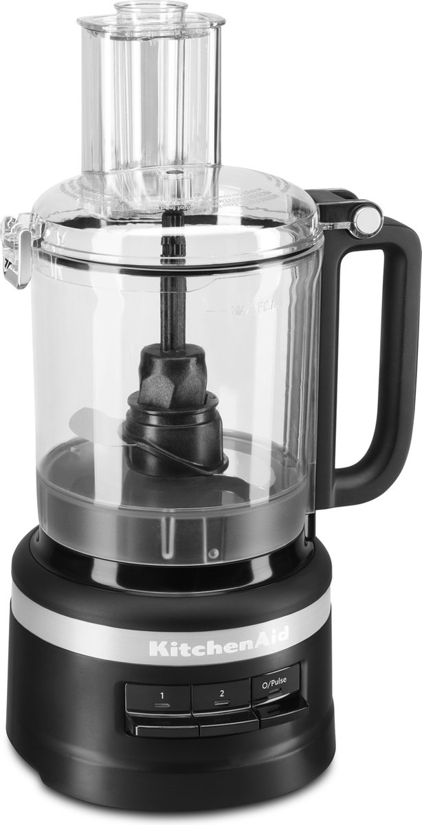 KitchenAid Foodprocessor - Multifunctionele Keukenmachine voor verschillende soort en ingrediënten - Hakken, snijden, raspen, kneden - 2,1 L, Mat zwart