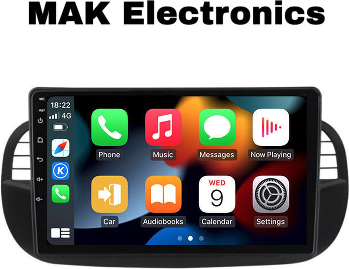 Fiat 500 (Zwart) | Navigatie Systeem | Apple CarPlay | 2007 – 2014
