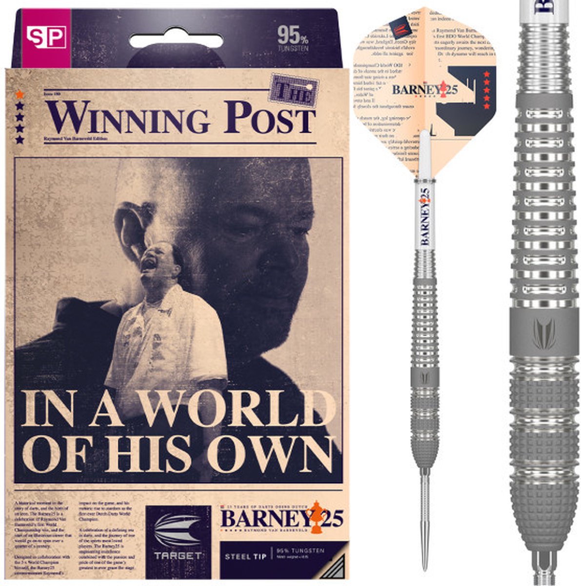 Target Raymond van Barneveld Barney25 Swiss Point 95% - Dartpijlen - 23 Gram