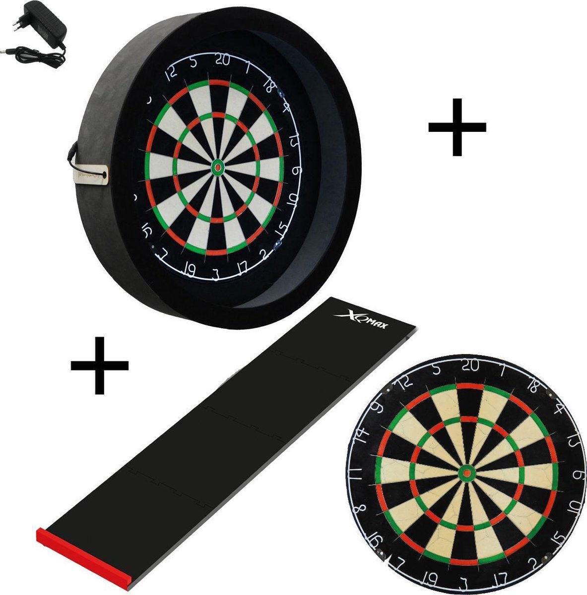 Darts Set - Sorpresa PRO set - Zwart - dartbord - dartmat - dartbord verlichting