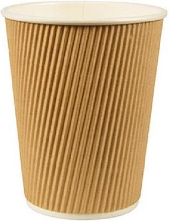 250x Duurzame kartonnen koffiebekers/drinkbekers 200ml - Milieuvriendelijk en composteerbaar - wegwerp bekers