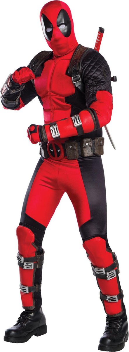 RUBIES UK - Super deluxe Deadpool kostuum voor volwassenen - M / L - Volwassenen kostuums