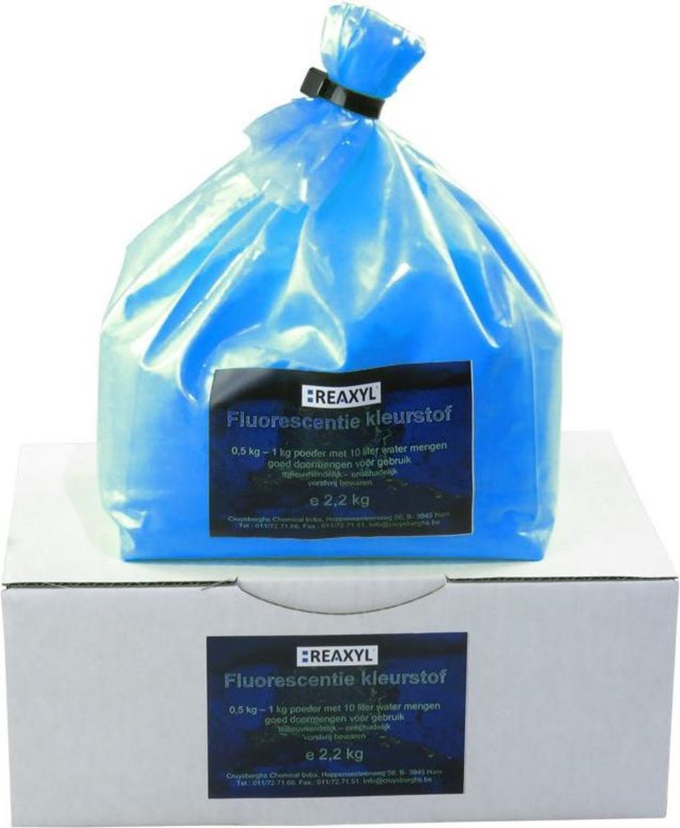 Reaxyl Fluorescentiekleurstof poeder 2,2 kg, blauw
