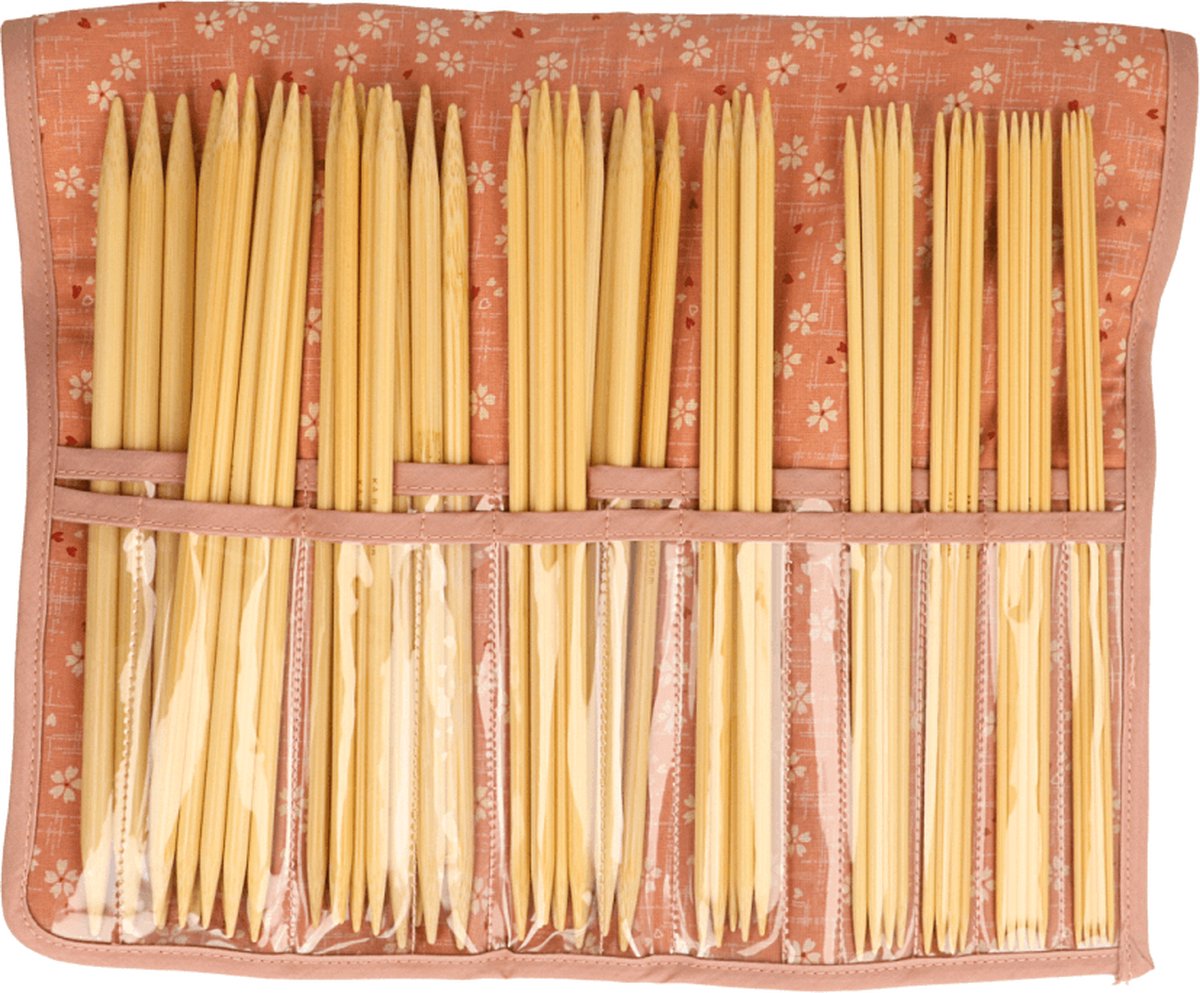 Seeknit Shirotake sokkennaaldenset F bamboe 20cm roze.