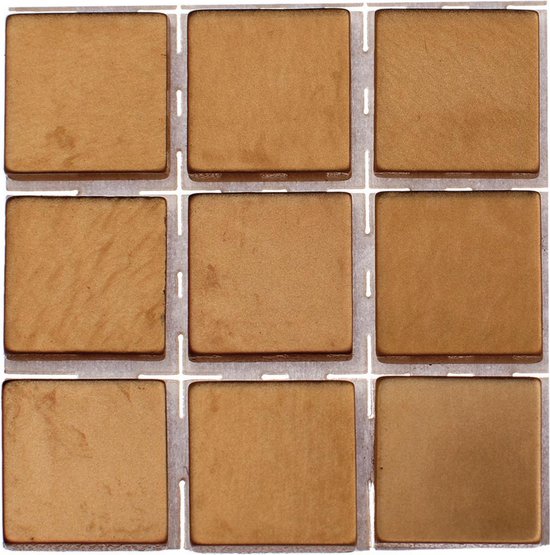 504x stuks mozaieken maken steentjes/tegels kleur brons met formaat 10 x 10 x 2 mm