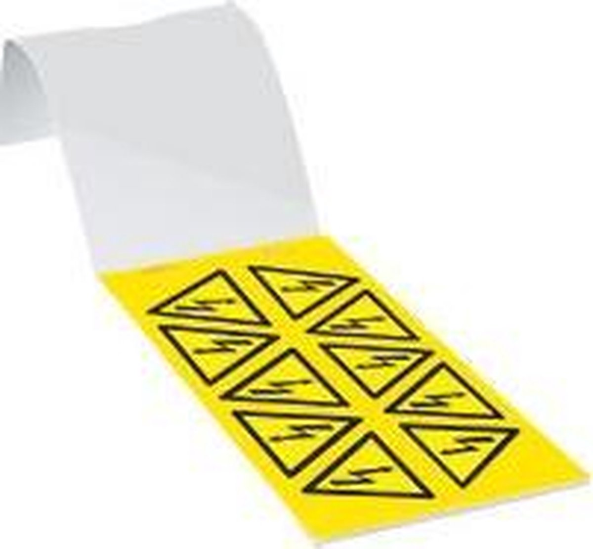 Sticker elektriciteit waarschuwing, 100 per boekje, 50 mm, W012