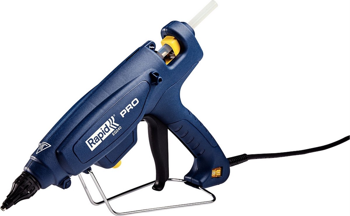 Rapid PRO EG340  Elektrische Pro-Industrieel Lijmpistool inclusief Standaard - voor 12 mm Lijmpatronen - Blauw