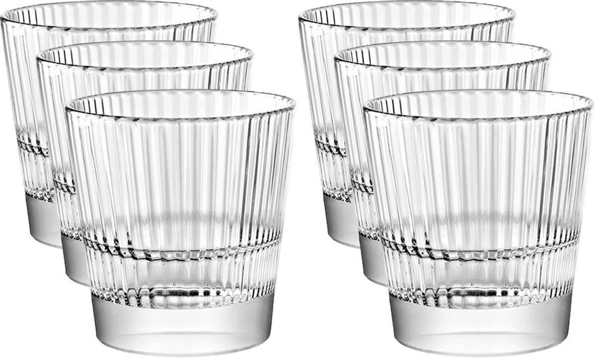 18x Drinkglazen/waterglazen Diva transparant 300 ml - Koffie/thee glazen Diva 300 ml