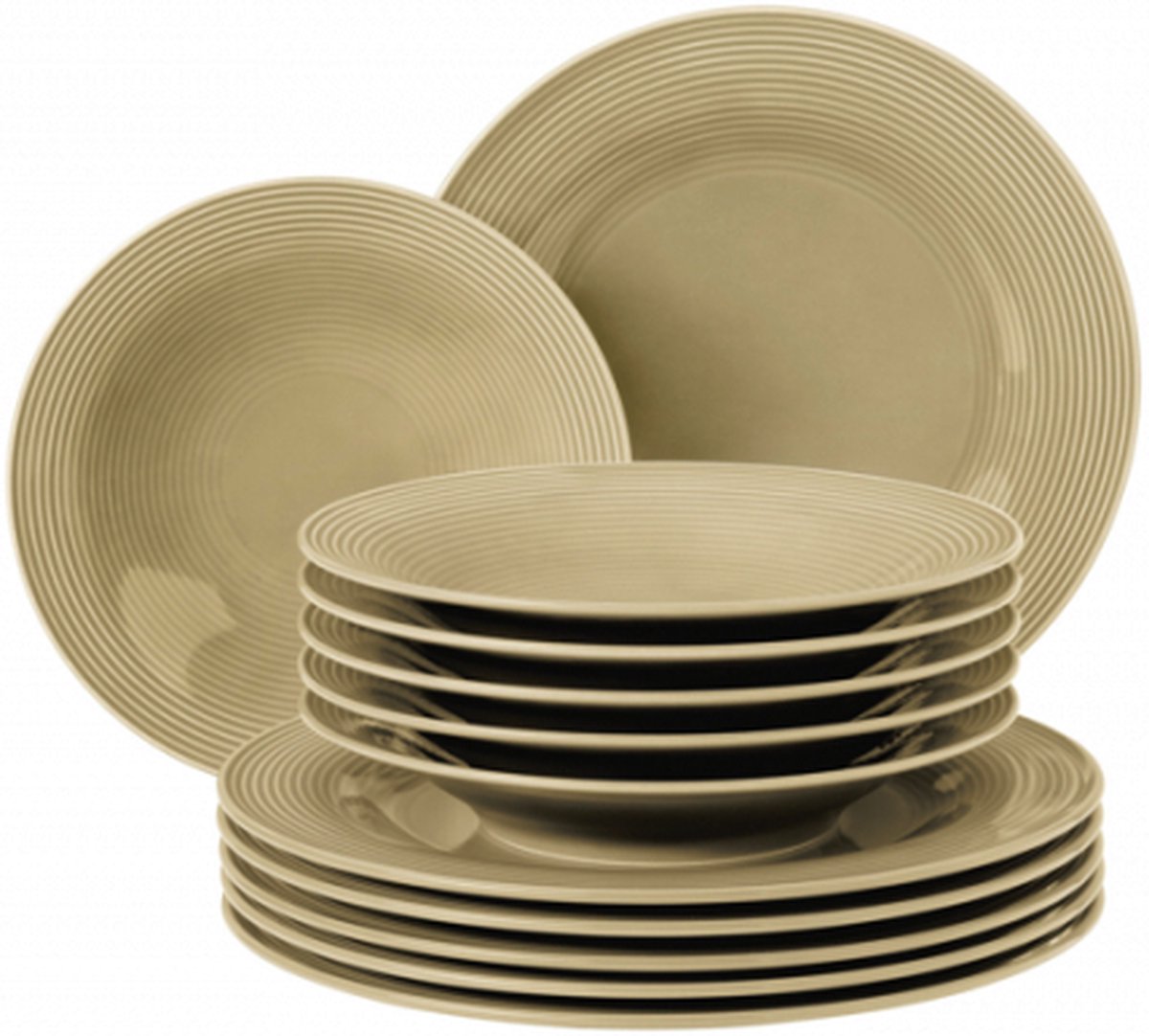 Seltmann Beat - Serviesset - 12 delig - 6 persoons - Zandkleur