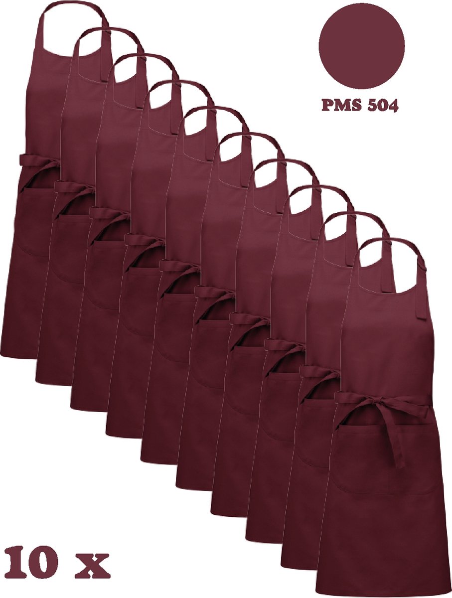 Awesome-Gifts - Horeca schort - Keukenschort - Kookschort - Barbecueschort - onbedrukt - 76 x 90 cm - per 10 stuks - Wine