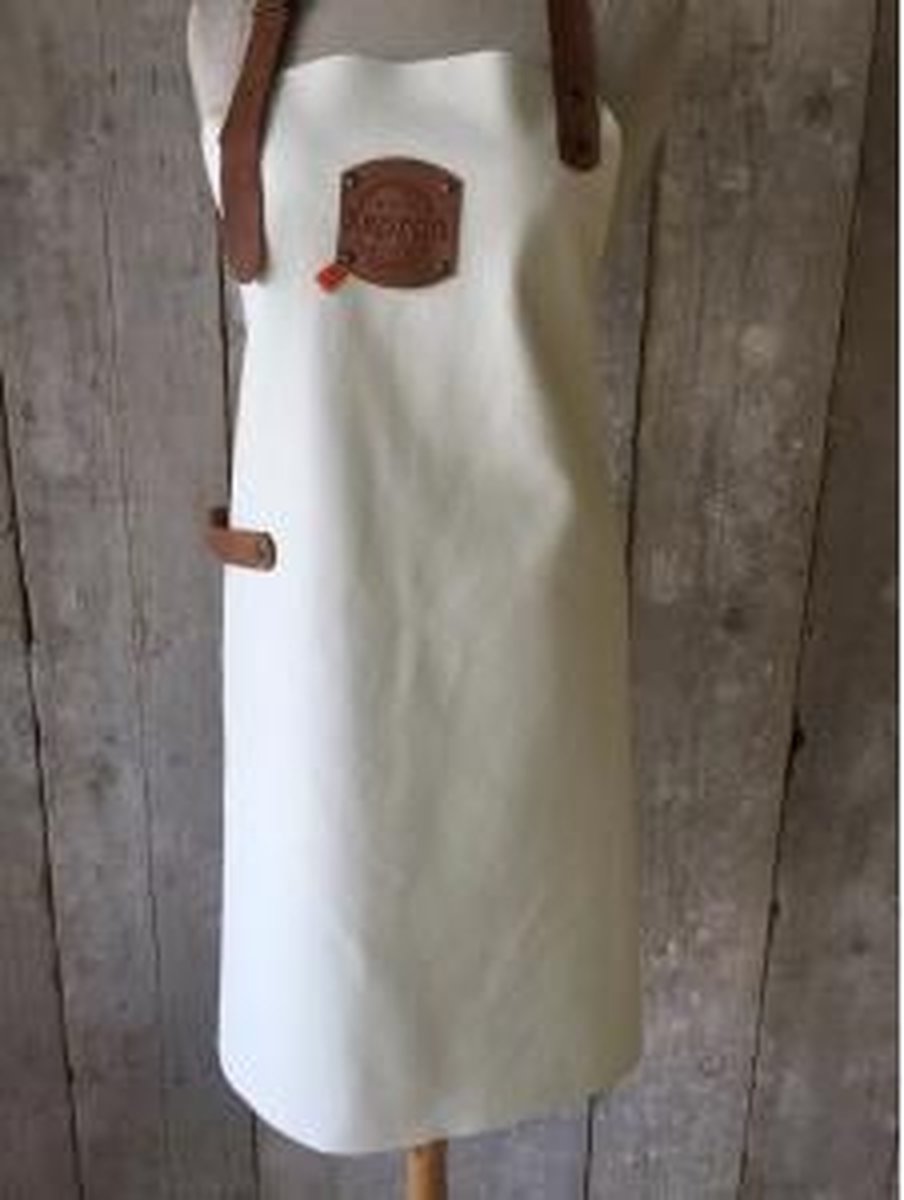 Xapron - Bovine Schort met Schouderbanden Large Leer - Leer - Blauw