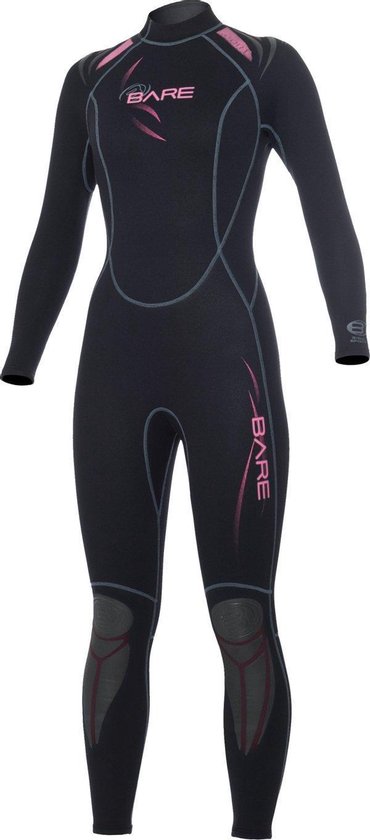 Bare 3/2mm Full - Wetsuit - Dames - 06 - Zwart/Roze