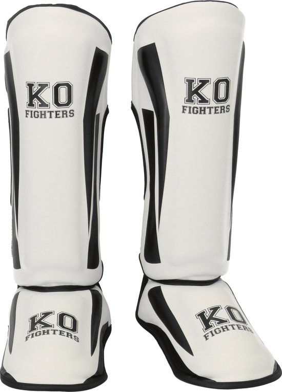 KO Fighters - Scheenbeschermers - Kickboksen - Vechtsport - Wit - L