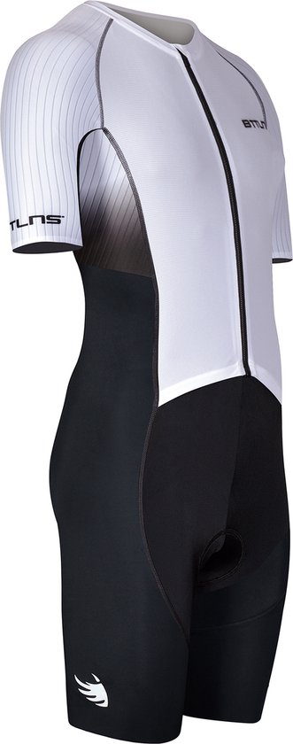 BTTLNS trisuit - triathlon pak - PRO Aero trisuit - trisuit korte mouw dames - langeafstand triathlon - Nemean 1.0 - wit - S