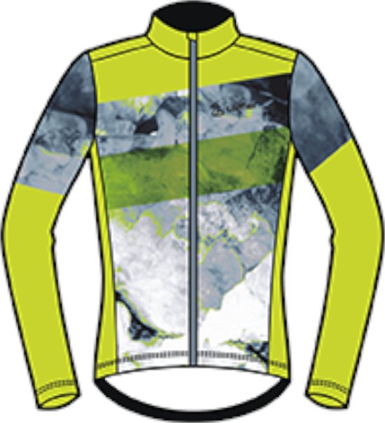 Loeffler wielrenshirt lange mouwen M Bike L/S Jersey Floes - Groen - 56