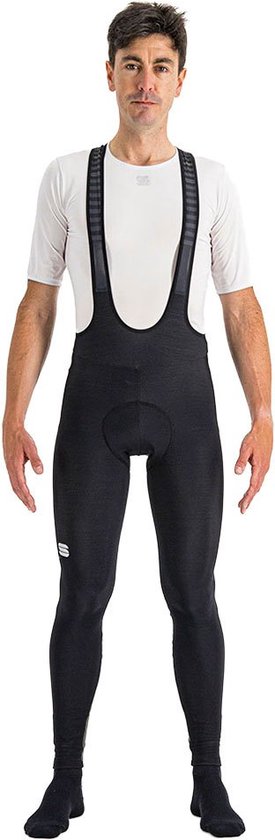 Sportful Fietsbroek lang met bretels heren Zwart Groen - CLASSIC RACE BIBTIGHT BLACK BEETLE - 2XL