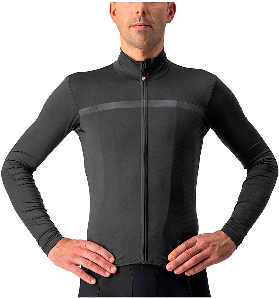 CASTELLI Pro Thermal Mid Jersey Met Lange Mouwen Heren - Dark Grey - S