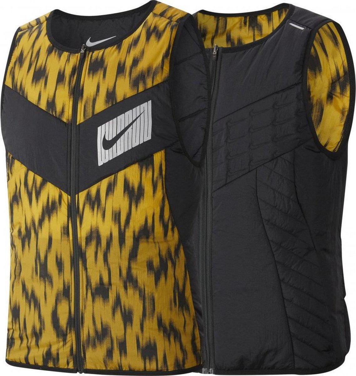 Nike AeroLayer Wild Run - Hardloopbodywarmer - Reversible - Zwart - Maat L