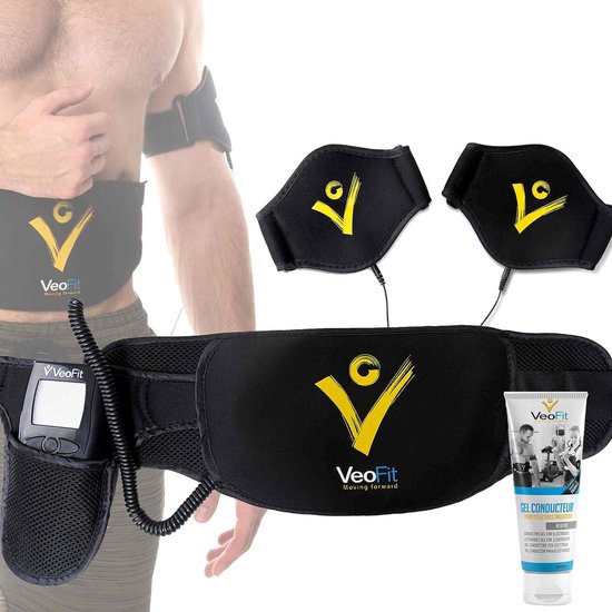 Buikspiertrainers Elektrisch - AB Trainer - Inclusief 2 Afslankbanden - Spierstimulator - 4 Delig - Waisttrainer