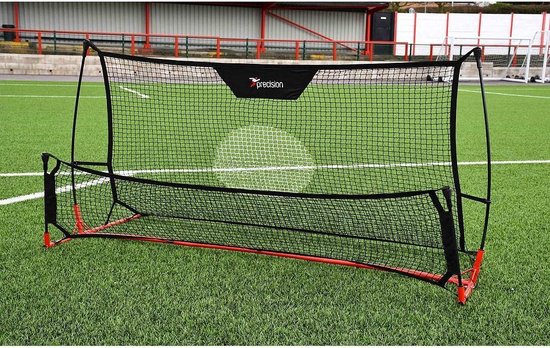 Precision Stuitbaltrainer Pro Dual 200 X 120 Cm Staal Rood/zwart