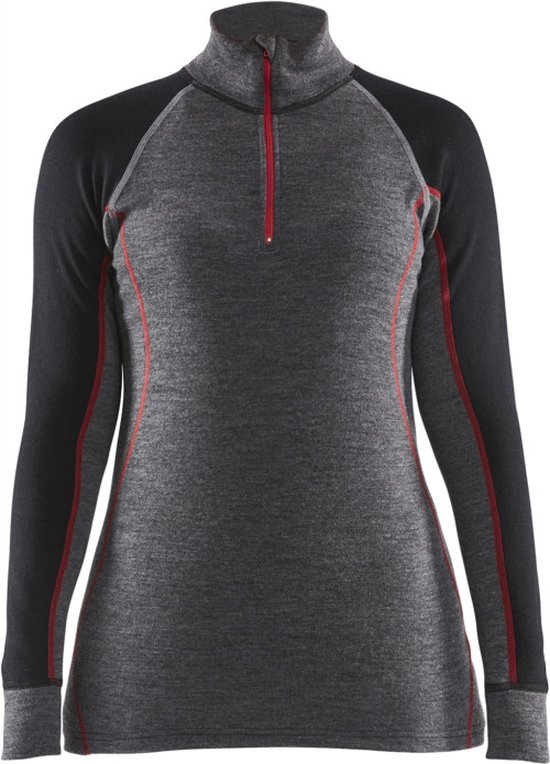 Blaklader Dames onderhemd met rits XWARM 7299-1736 - Medium Grijs/Zwart - L