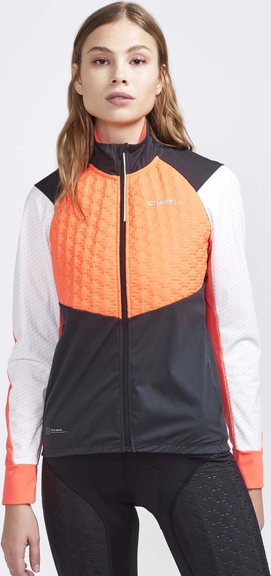 Craft Fietsjack Winter Dames Roze Grijs Zwart - ADV BIKE SUBZ LUMEN JACKET W SHOCK ASH WHITE-L