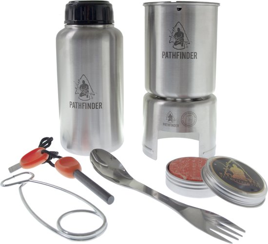 Pathfinder kooksysteem Drinkfles Survival kookset - RVS