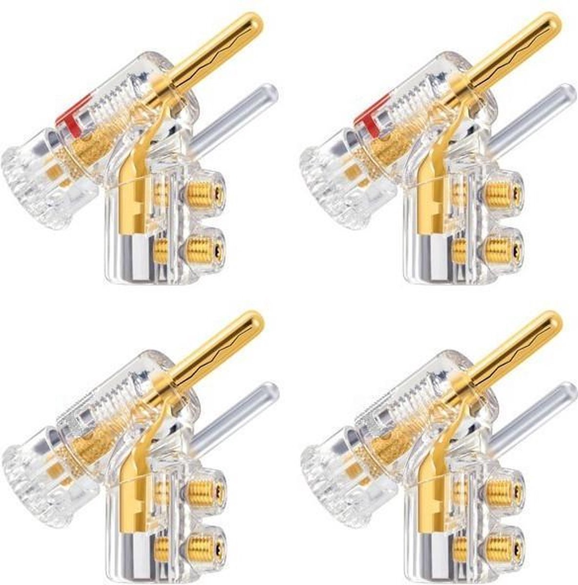 WBT 0610 Cu Nextgen | Banaan plug voor luidsprekerkabel | Safety-pin | Topline | 4 stuks in showcase