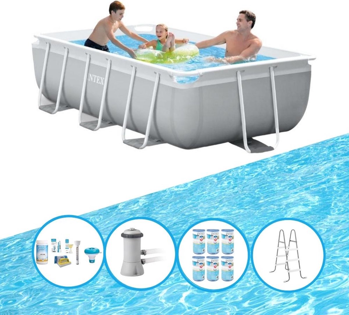 Intex Zwembad Prism Frame - Zwembad Bundel - 300x175x81 cm