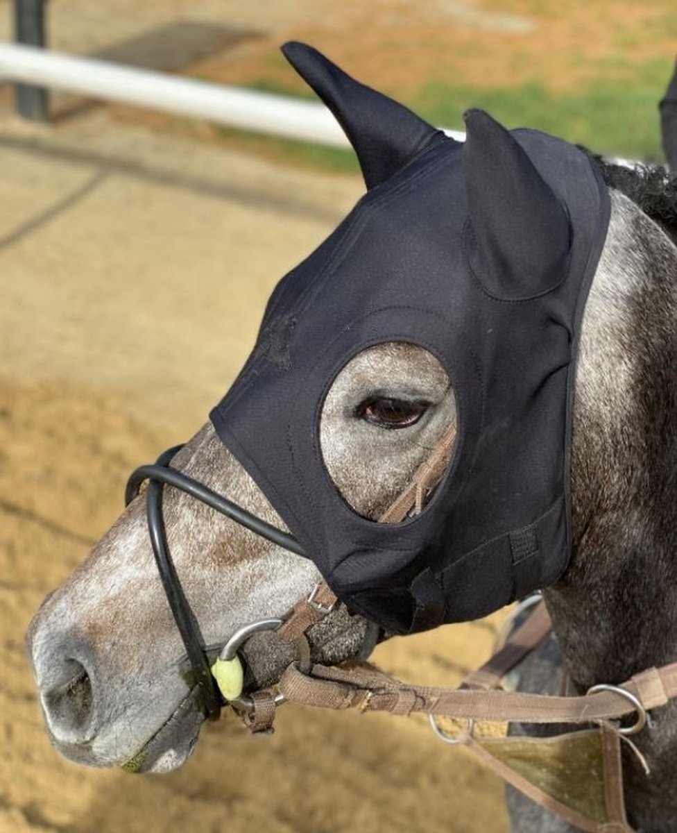 Fenwick Liquid Titanium Calming Masker met oren - maat L - black