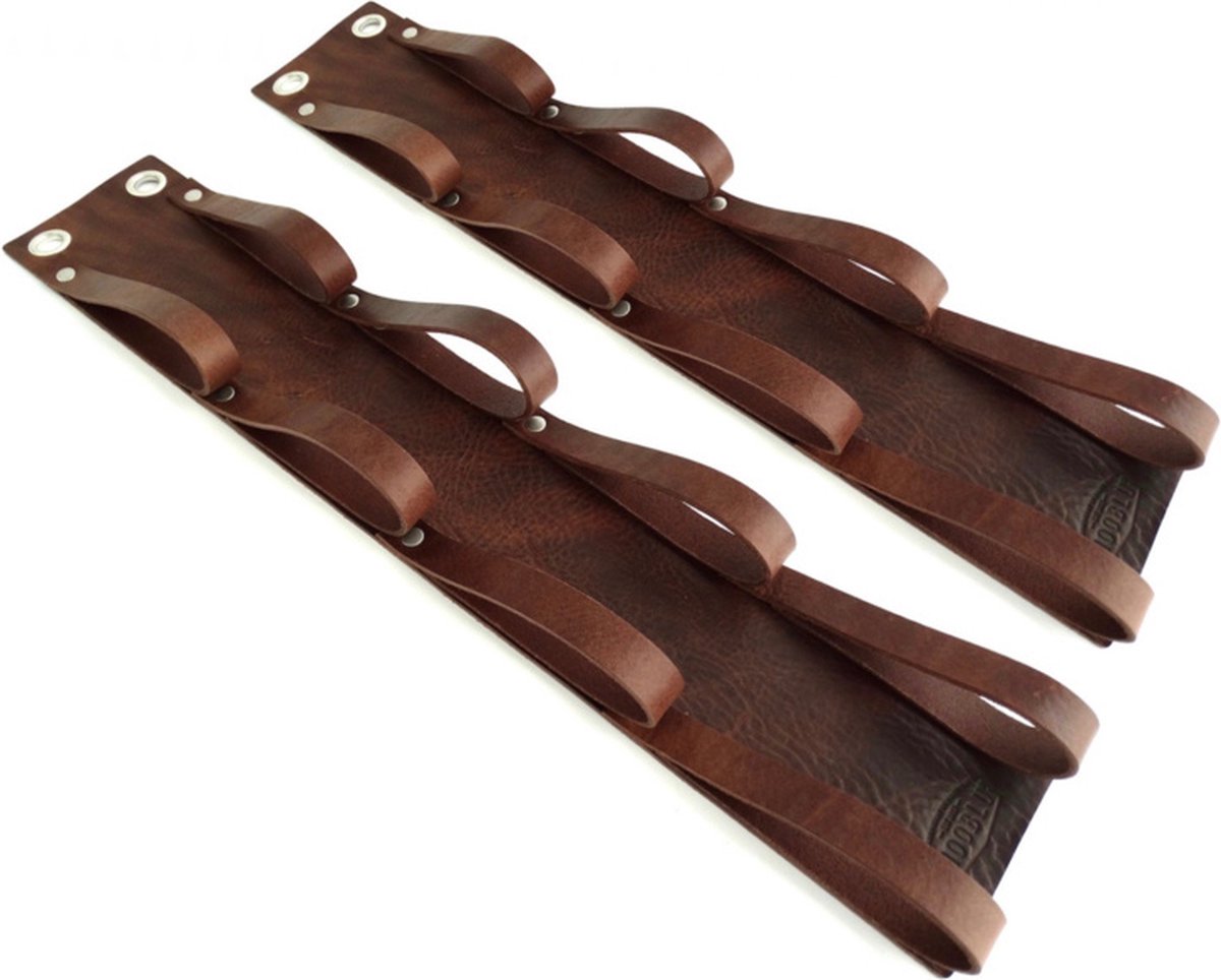 NOOBLU Flessenhouder BOTL - vintage bruin - set van 2