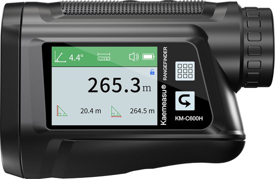 Golf rangefinder met lcd scherm - afstandsmeter voor golf - zwart - waterdicht - tot 600 meter - Xd Xtreme - met opberghoes