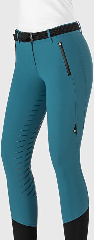 Equiline Knie Grip Dames Rijbroek B-Move Tealblauw Maat : IT44/EU40