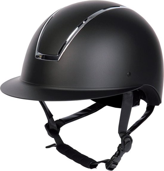 Harry's Horse Veiligheidscap Royal Matt 52-54 zwart-zilver