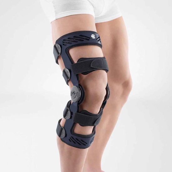 Bauerfeind SecuTec Genu Rigide Kniebrace - 3 - Links - Blauw