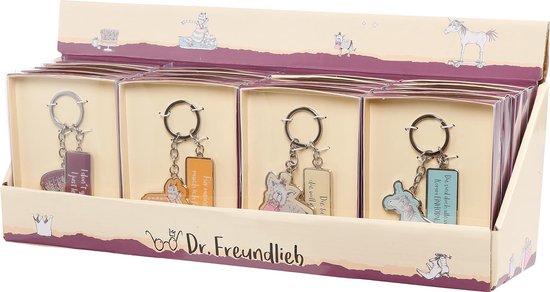 Goebel - Barbara Freundlieb | Display Sleutelhangers Assorti | 4 soorten - 24 stuks