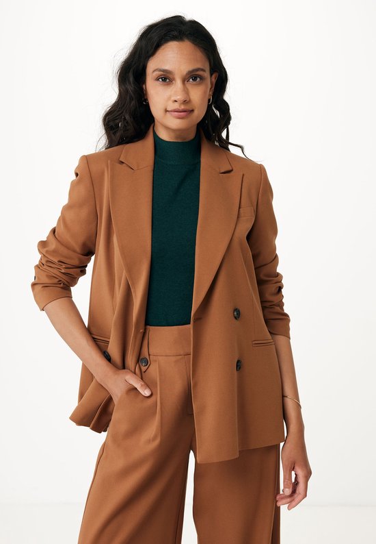 Mexx Sailor Double Breasted Blazer Dames - Camel - Maat 42