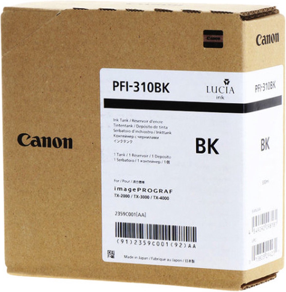 Canon PFI-310BK inktcartridge Origineel Zwart
