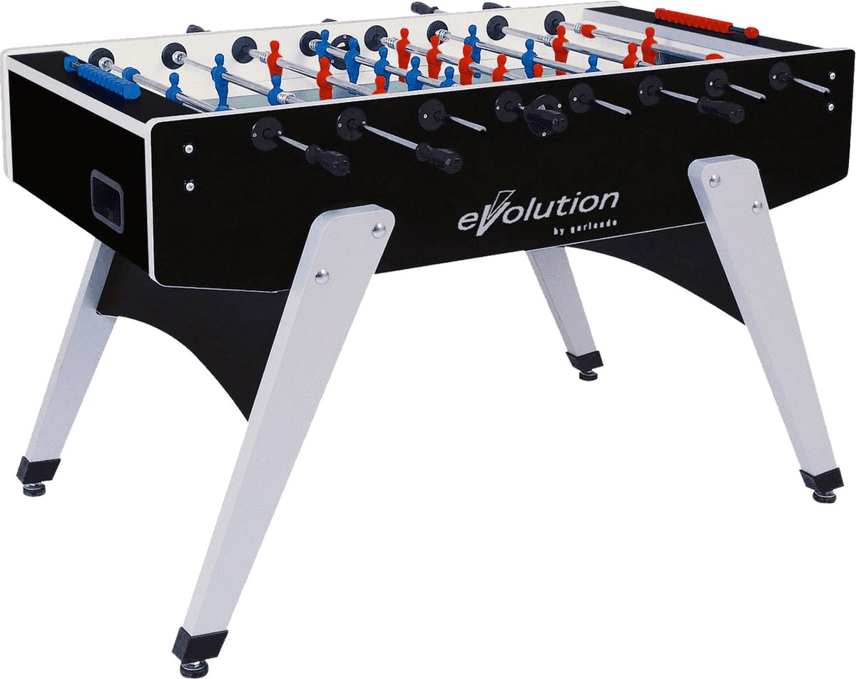 Garlando G-2000 Evolution Voetbaltafel - Doorlopende Stangen - Zwart
