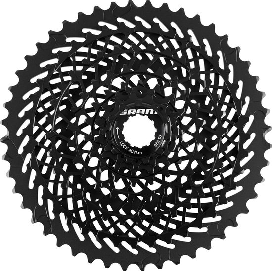 SRAM EX1 E-BLOCK XG-899 cassette 11-48 tanden zwart Uitvoering 11-48 tanden