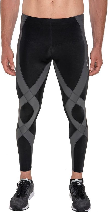 CW-X - Generator Compressiebroek - hardloopbroek - heup, rug, hamstring en knie ondersteuning - heren - Zwart/Grijs - maat M