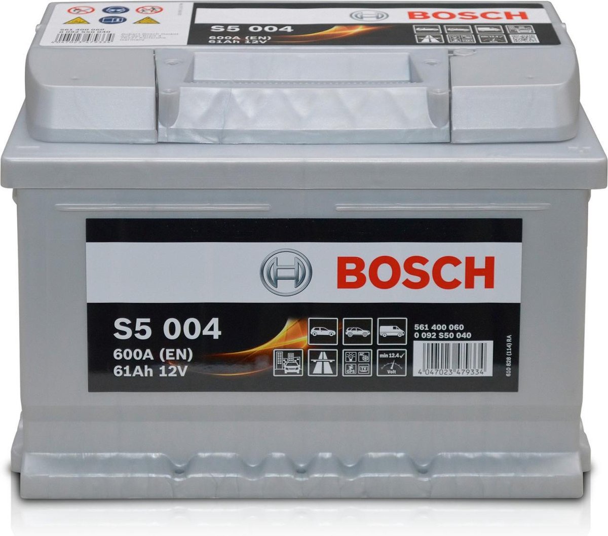 BOSCH | Accu - 12V 61Ah | S5004 - 0 092 S50 040 | Auto Start Accu