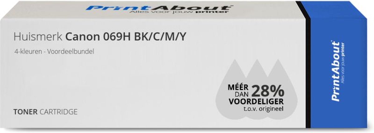 PrintAbout huismerk Toner 069H BK/C/M/Y 4-kleuren Voordeelbundel Hoge capaciteit geschikt voor Canon