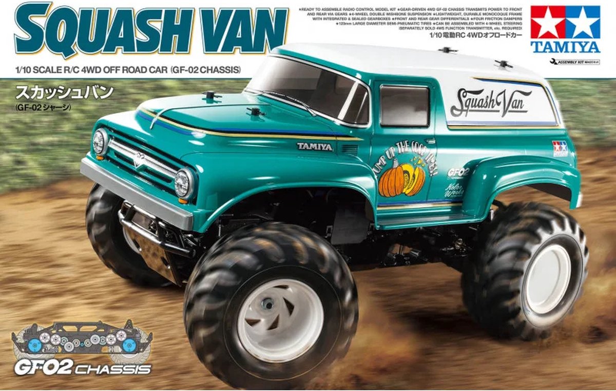 1:10 Tamiya 58725 RC Squash Van 4WD GF-02 RC Plastic Modelbouwpakket