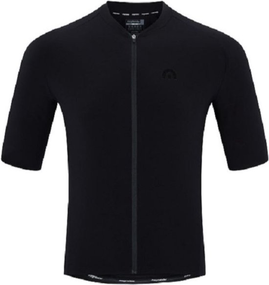 Megmeister Woven Jersey Women Plain Black - Fietsshirt korte mouwen Zwart Dames-S